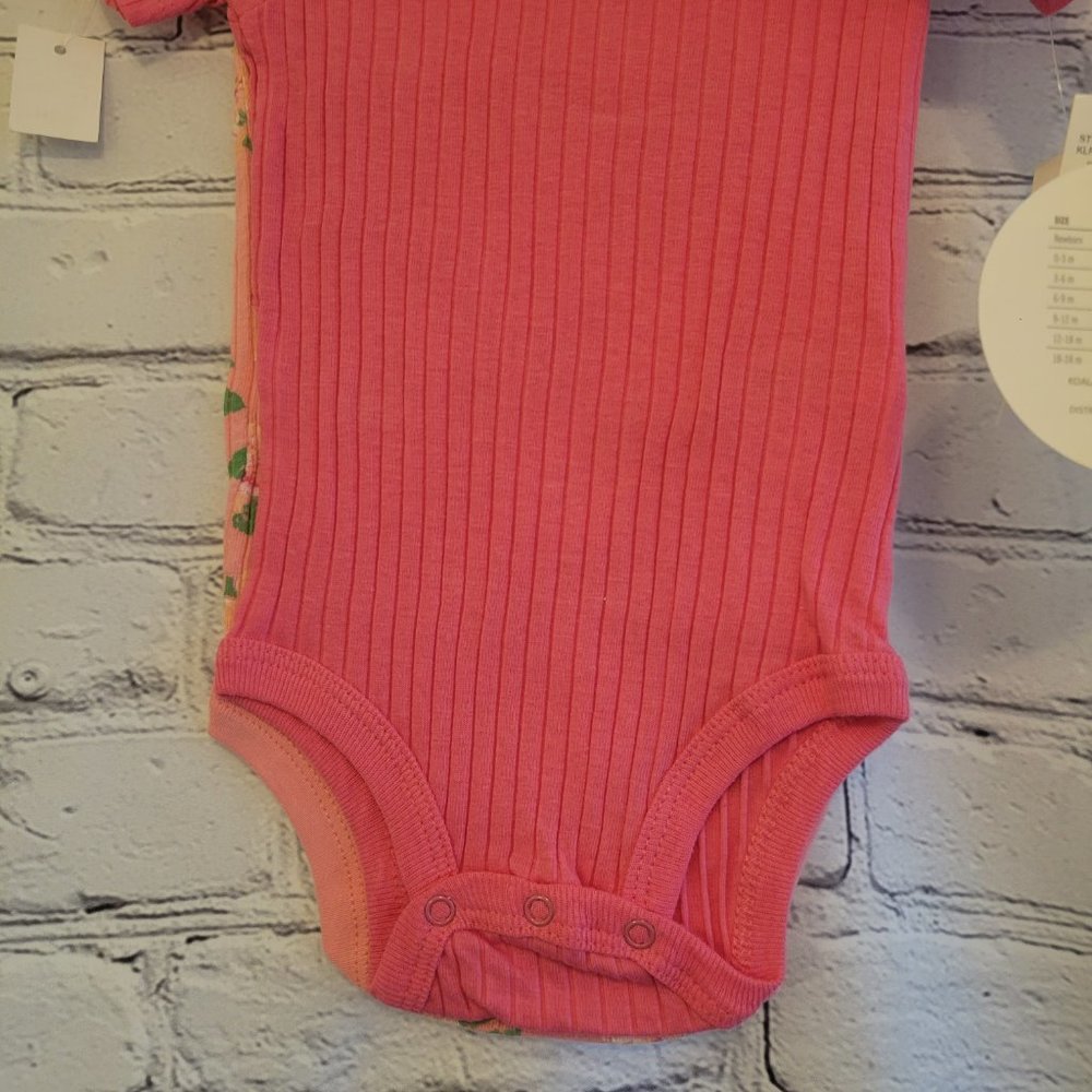 Baby Girls Rib Bodysuit, Pack of 3 - Picture 5 of 8